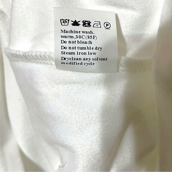 NWT White and Gold Sequin Puff Sleeve Shift Mini Dress XL - Picture 7 of 10